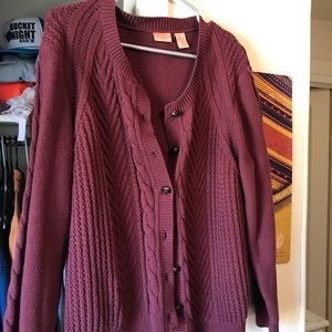 Maroon cardigan